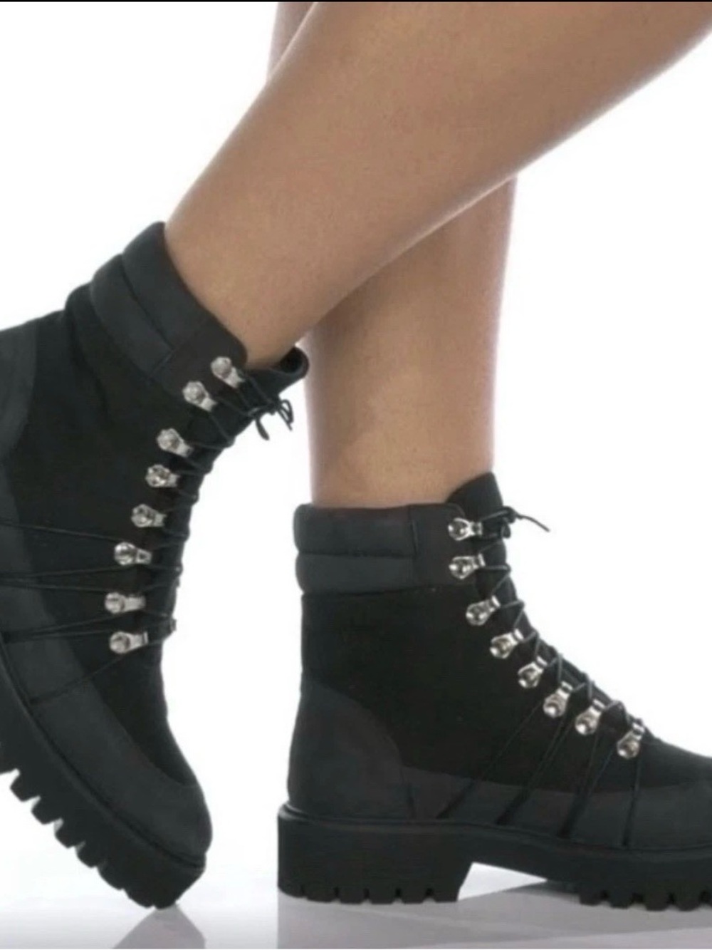 Freda Salvador Claudia Combat Boot Leather Lace-Up